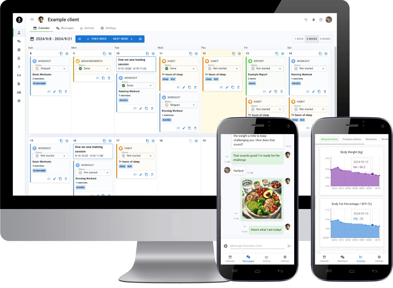 Client management dashboard